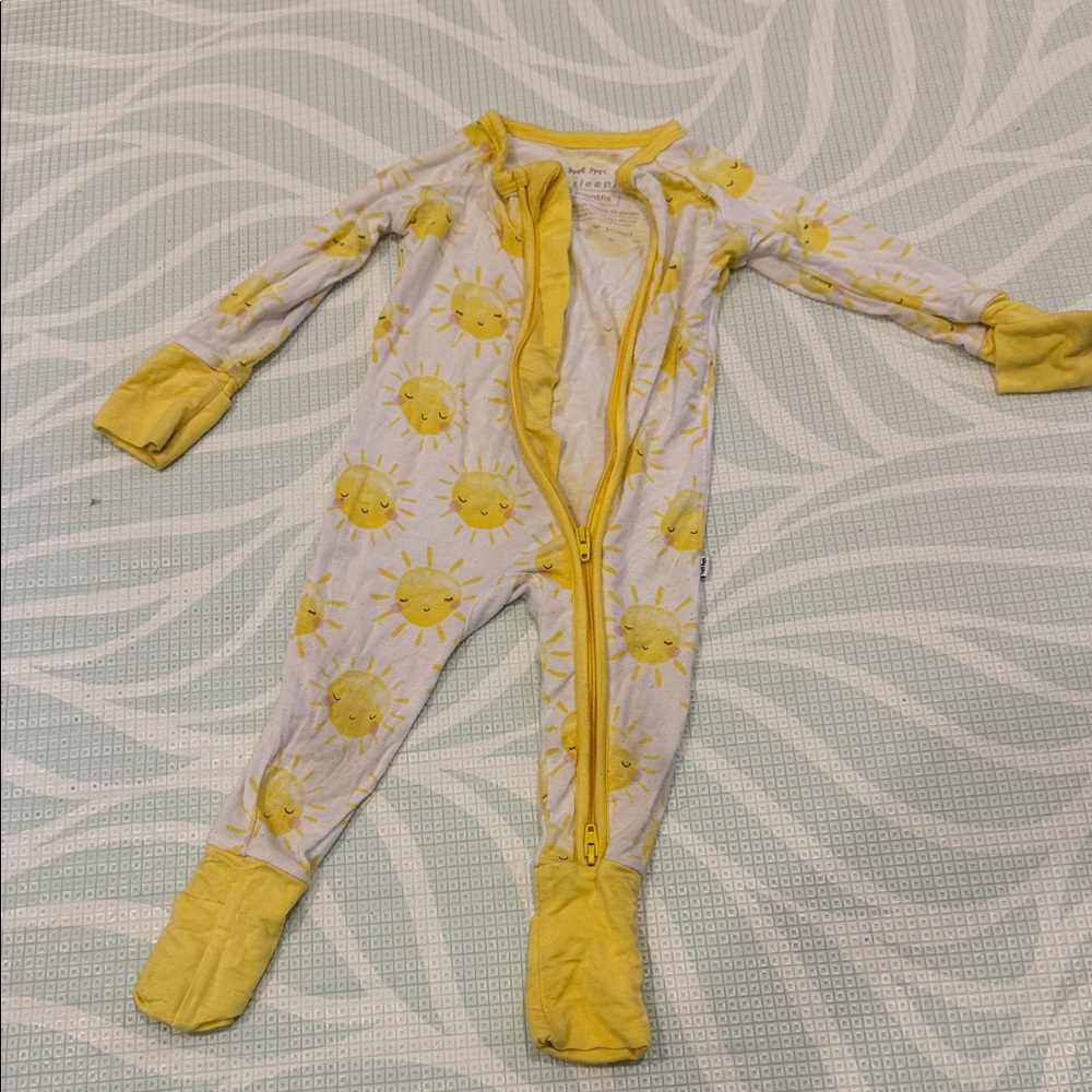 Little Sleepies Yellow Sunburst Kids Footie